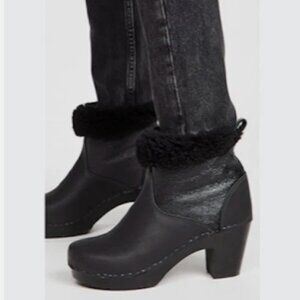 No. 6 Shearling Clog Boot - Size 39 Black